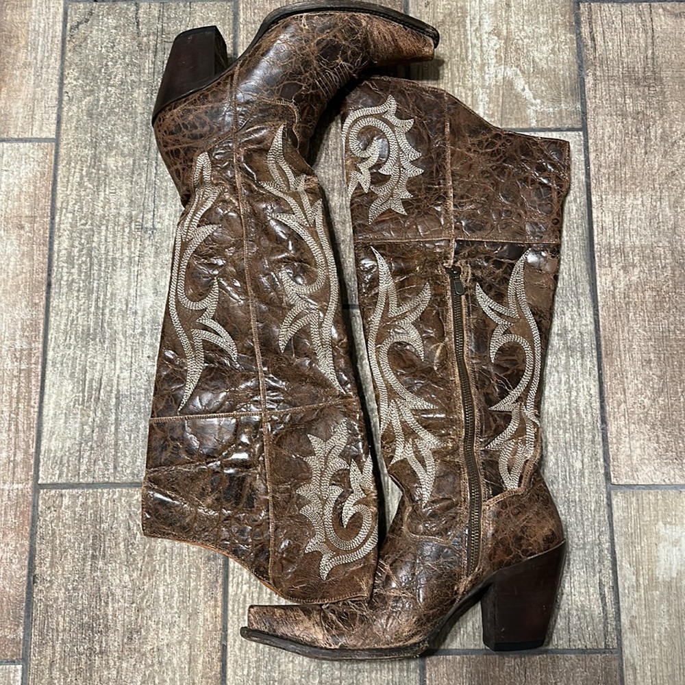 Dan Post Women’s Jilted Knee High Leather Western Boots